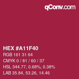 Color code: HEX #A11F40 | qconv.com