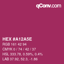 Color code: HEX #A12A5E | qconv.com
