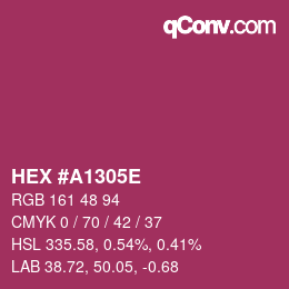 カラーコード: HEX #A1305E | qconv.com