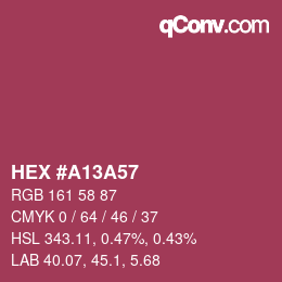 Color code: HEX #A13A57 | qconv.com