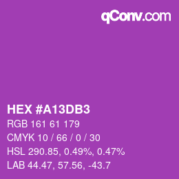 Color code: HEX #A13DB3 | qconv.com