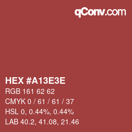 Color code: HEX #A13E3E | qconv.com