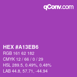 Color code: HEX #A13EB6 | qconv.com