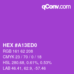 Color code: HEX #A13ED0 | qconv.com