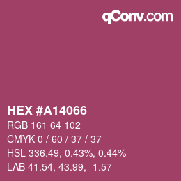 Color code: HEX #A14066 | qconv.com