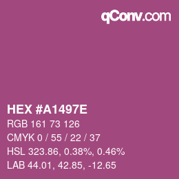 Color code: HEX #A1497E | qconv.com