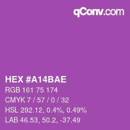 Color code: HEX #A14BAE | qconv.com