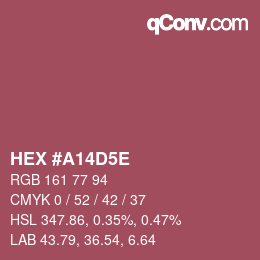 Color code: HEX #A14D5E | qconv.com