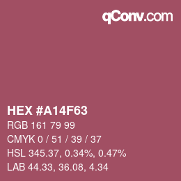 Color code: HEX #A14F63 | qconv.com