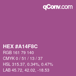 Color code: HEX #A14F8C | qconv.com