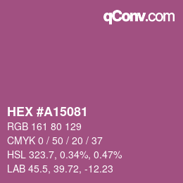 Farbcode: HEX #A15081 | qconv.com