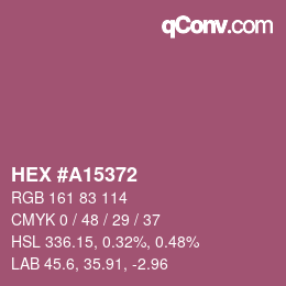 Color code: HEX #A15372 | qconv.com