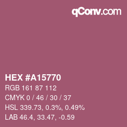 Color code: HEX #A15770 | qconv.com