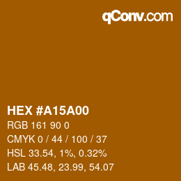 Farbcode: HEX #A15A00 | qconv.com
