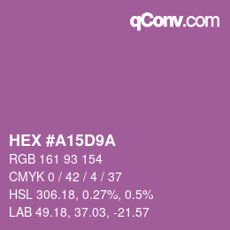 Color code: HEX #A15D9A | qconv.com