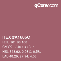 Color code: HEX #A1606C | qconv.com
