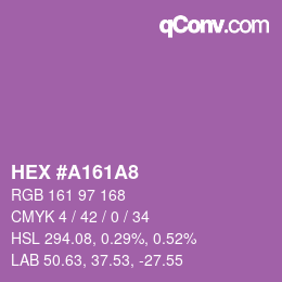 Color code: HEX #A161A8 | qconv.com
