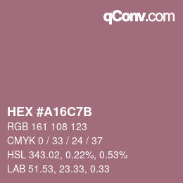 Color code: HEX #A16C7B | qconv.com