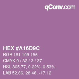 Color code: HEX #A16D9C | qconv.com