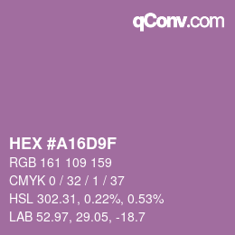 Color code: HEX #A16D9F | qconv.com