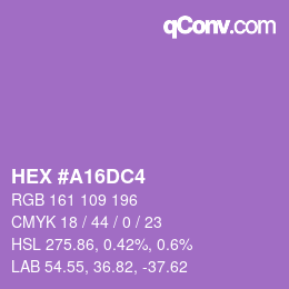 Color code: HEX #A16DC4 | qconv.com