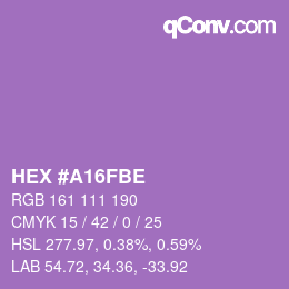 Color code: HEX #A16FBE | qconv.com