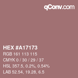 Color code: HEX #A17173 | qconv.com