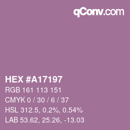 Color code: HEX #A17197 | qconv.com
