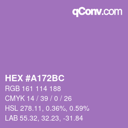 Color code: HEX #A172BC | qconv.com