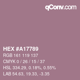 Farbcode: HEX #A17789 | qconv.com