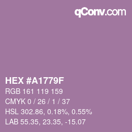 Color code: HEX #A1779F | qconv.com