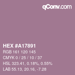 カラーコード: HEX #A17891 | qconv.com