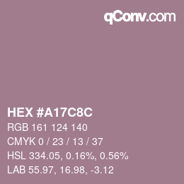 Color code: HEX #A17C8C | qconv.com