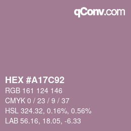 Color code: HEX #A17C92 | qconv.com