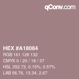 Color code: HEX #A18084 | qconv.com