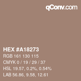 カラーコード: HEX #A18273 | qconv.com