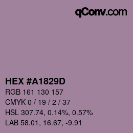 Color code: HEX #A1829D | qconv.com