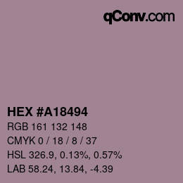 カラーコード: HEX #A18494 | qconv.com