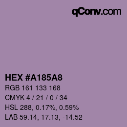 Color code: HEX #A185A8 | qconv.com