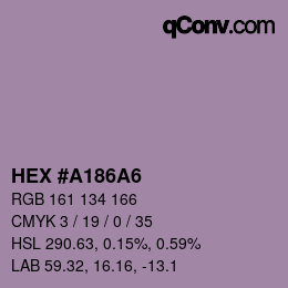 Color code: HEX #A186A6 | qconv.com