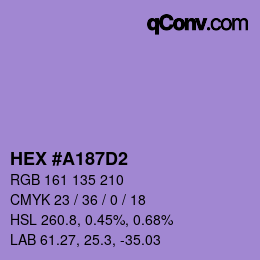 Color code: HEX #A187D2 | qconv.com