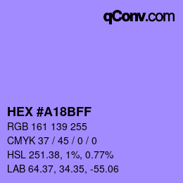 Color code: HEX #A18BFF | qconv.com