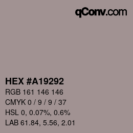 Color code: HEX #A19292 | qconv.com