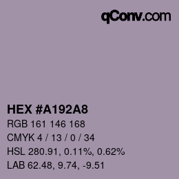 Color code: HEX #A192A8 | qconv.com