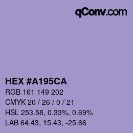 Color code: HEX #A195CA | qconv.com