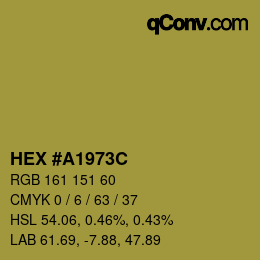 颜色代码: HEX #A1973C | qconv.com