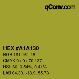 Color code: HEX #A1A130 | qconv.com