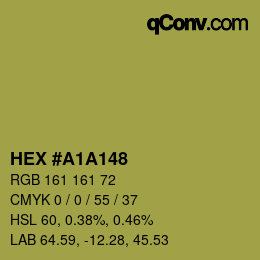 Color code: HEX #A1A148 | qconv.com