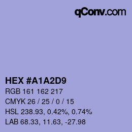 カラーコード: HEX #A1A2D9 | qconv.com