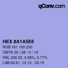 カラーコード: HEX #A1A5E6 | qconv.com